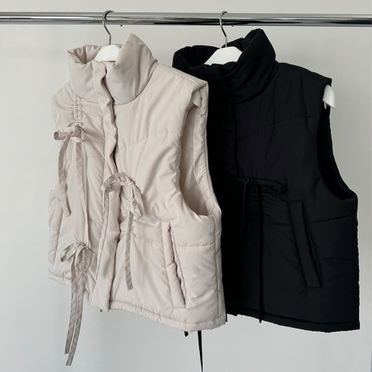 リボンフェイクダウンベスト | GeeRA | 詳細画像12 