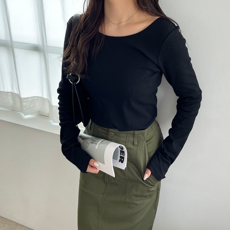 【nelliy.】バックオープンリブトップス | GeeRA | 詳細画像4 