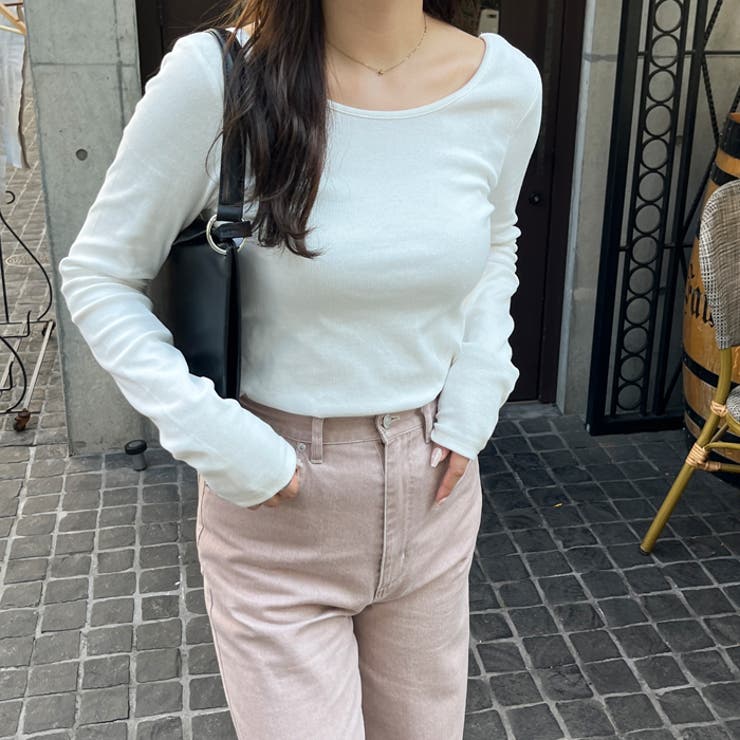 オフホワイト | 【nelliy.】バックオープンリブトップス | GeeRA