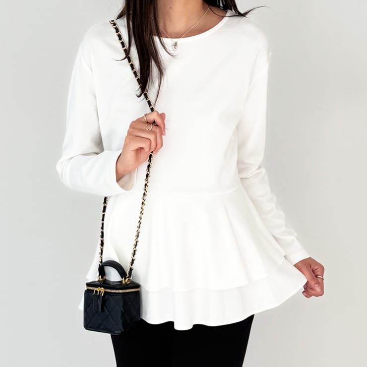 きれいめポンチペプラムティアードカットソー | GeeRA | 詳細画像2