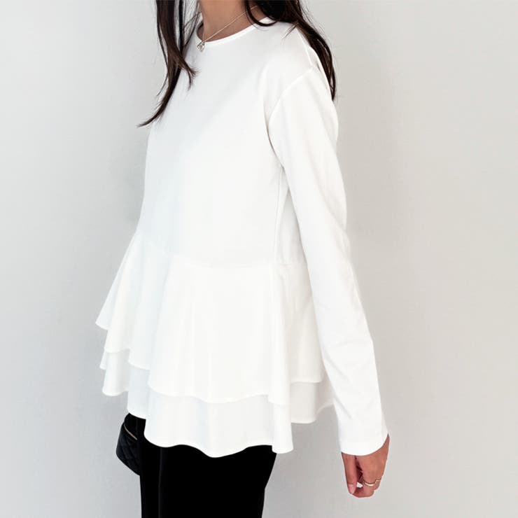 きれいめポンチペプラムティアードカットソー | GeeRA | 詳細画像3