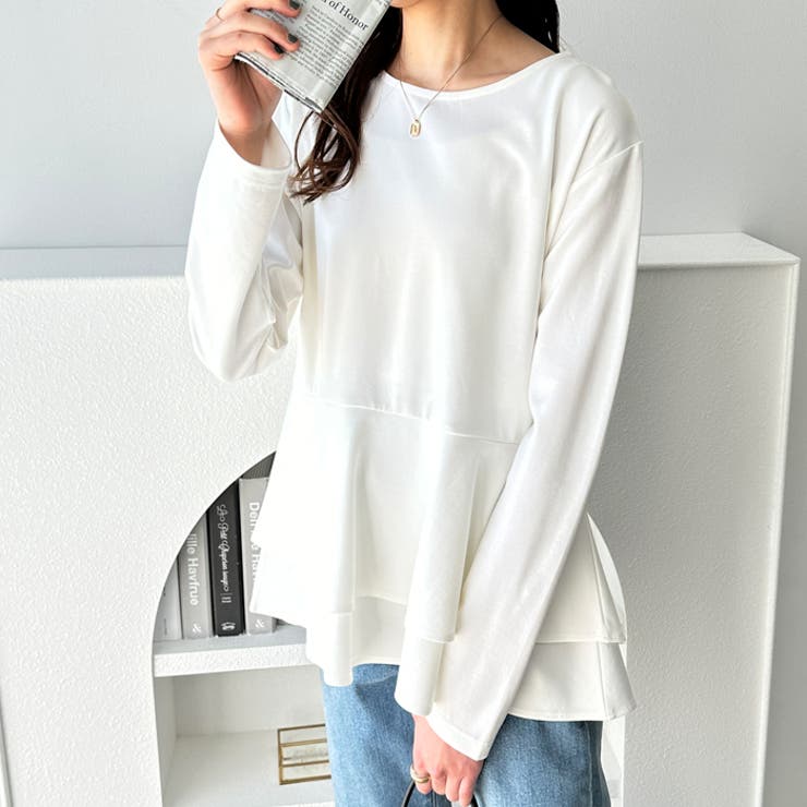 きれいめポンチペプラムティアードカットソー | GeeRA | 詳細画像5