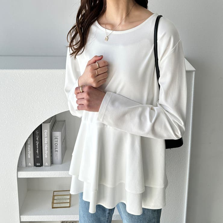 きれいめポンチペプラムティアードカットソー | GeeRA | 詳細画像6