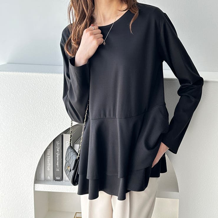 きれいめポンチペプラムティアードカットソー | GeeRA | 詳細画像13