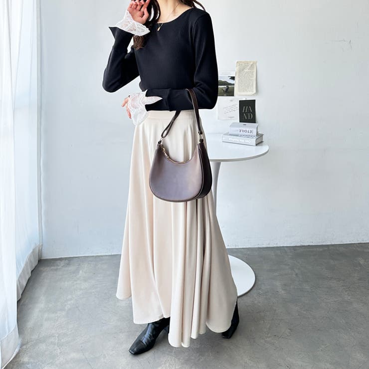 袖口レースボートネックリブカットソー | GeeRA | 詳細画像45 