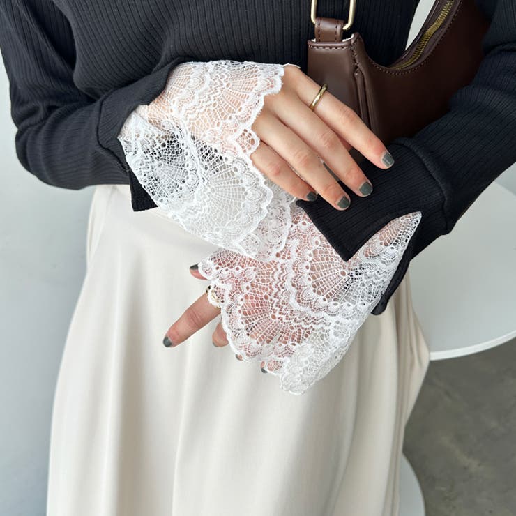 袖口レースボートネックリブカットソー | GeeRA | 詳細画像46 