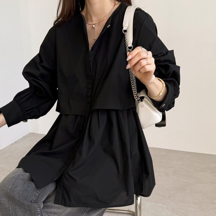 羽織りにもなる！ペプラムシャツチュニック | GeeRA | 詳細画像33 