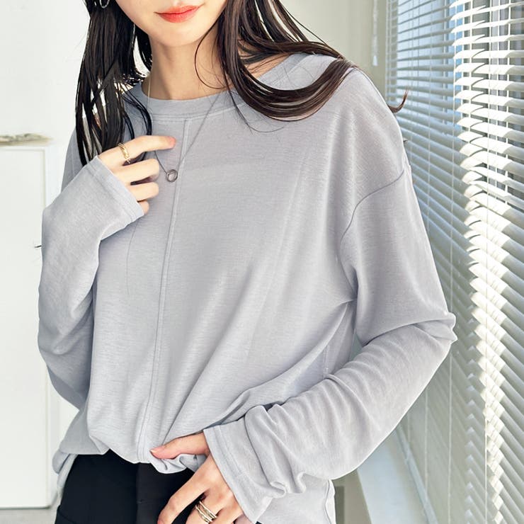 グレー | 着回し自在！スラブシアートップス  | GeeRA