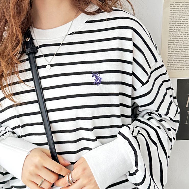 その他 Lilas U．S． POLO ASSN．】配色ラインロンT[品番