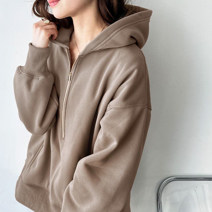 【全商品オープニング価格 特別価格】 ハーフジップ裏起毛パーカー[品番：GERW0010761]｜GeeRA（ジーラ Mサイズ