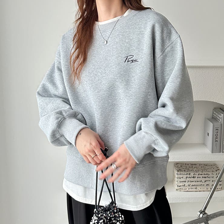 ロゴ＆ハート刺しゅう裏起毛スウェット | GeeRA | 詳細画像43 