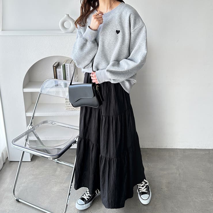 ロゴ＆ハート刺しゅう裏起毛スウェット | GeeRA | 詳細画像12 