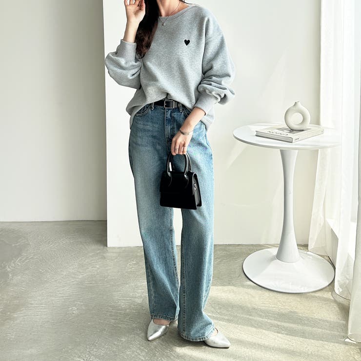 ロゴ＆ハート刺しゅう裏起毛スウェット | GeeRA | 詳細画像18 