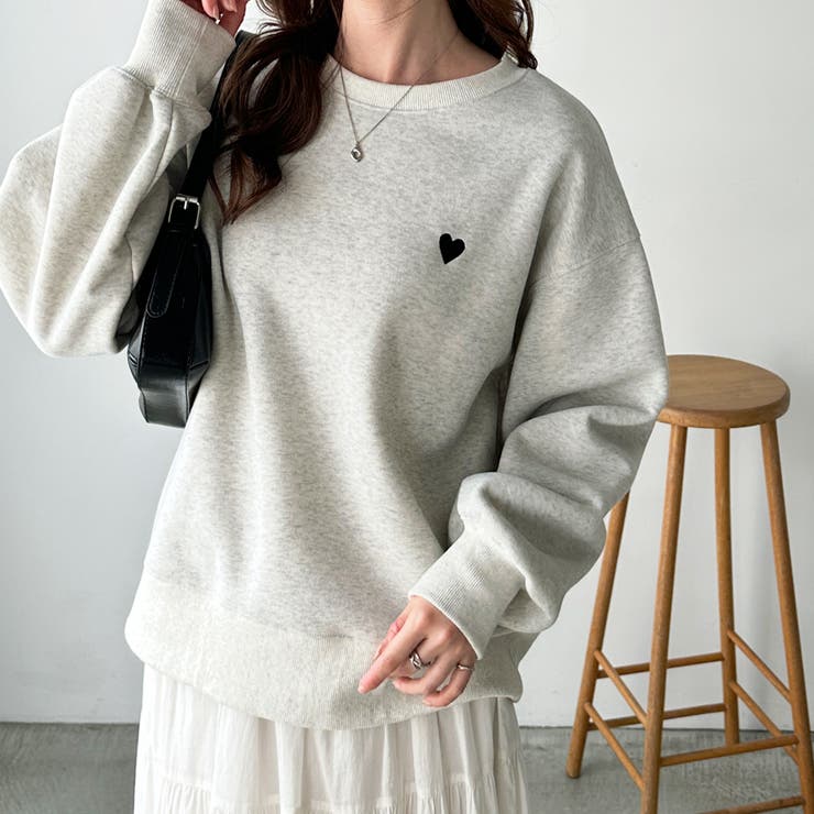 ロゴ＆ハート刺しゅう裏起毛スウェット | GeeRA | 詳細画像23 
