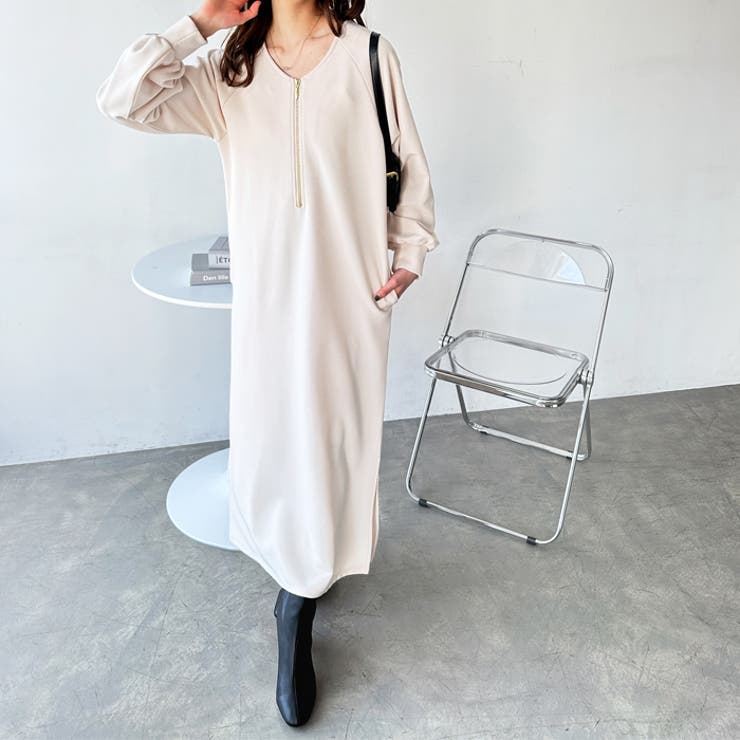 前後２ＷＡＹハーフジップＩラインワンピース | GeeRA | 詳細画像6 