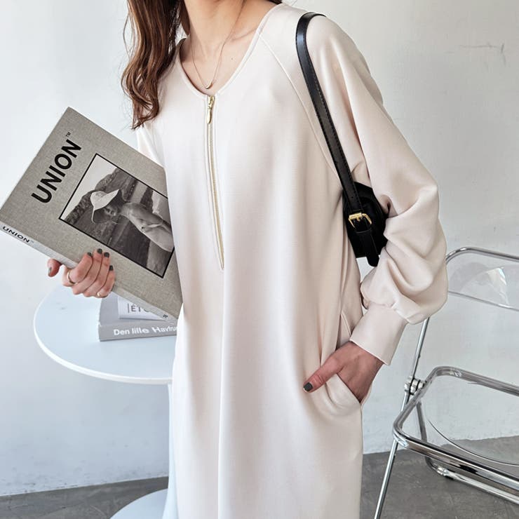 前後２ＷＡＹハーフジップＩラインワンピース | GeeRA | 詳細画像8 