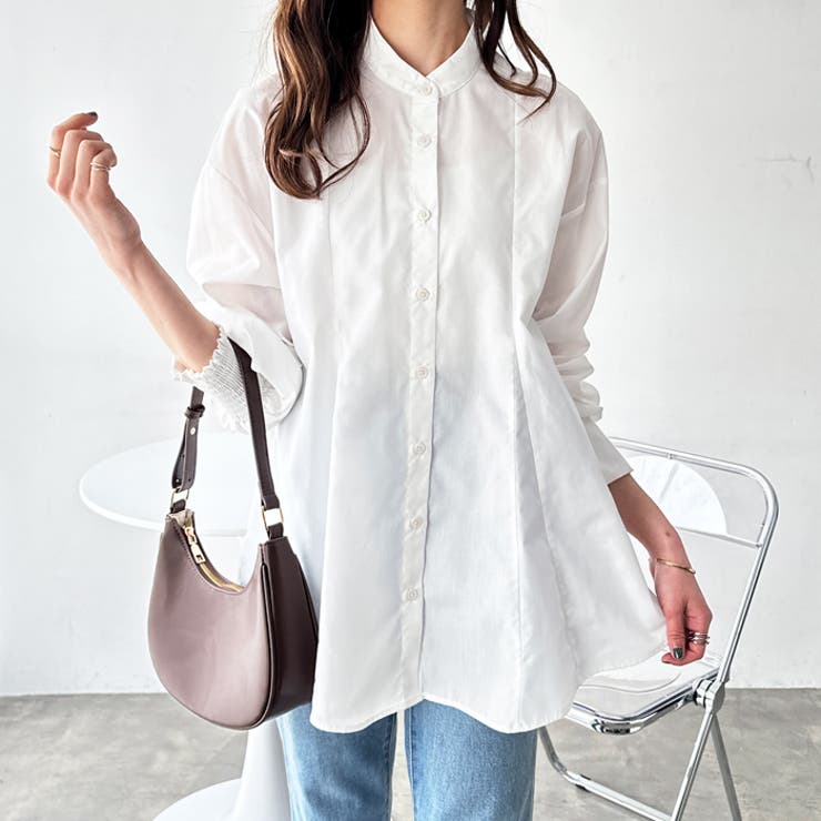 ボリューム袖着回しペプラムシャツ | GeeRA | 詳細画像1 