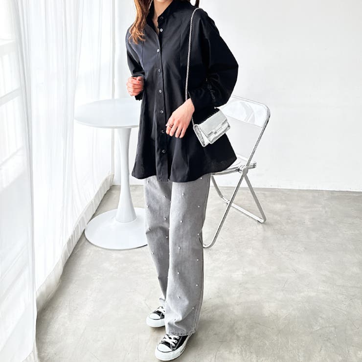 ボリューム袖着回しペプラムシャツ | GeeRA | 詳細画像8 