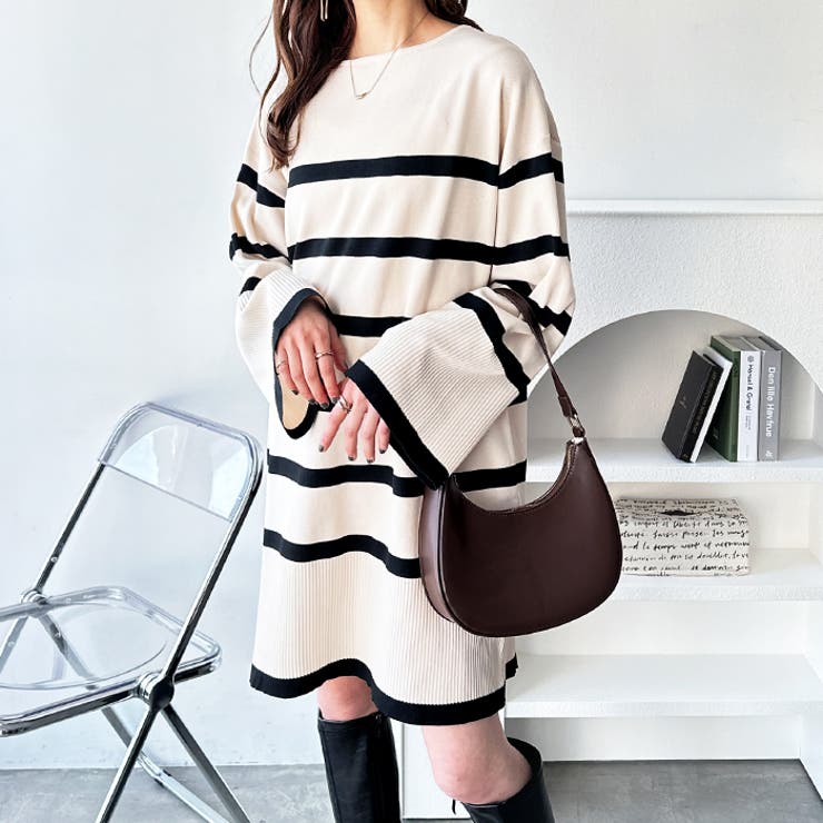 HOSSB★Audra ニットワンピース Edit Sheen レイヤードニットワンピースセットアップ | 人気