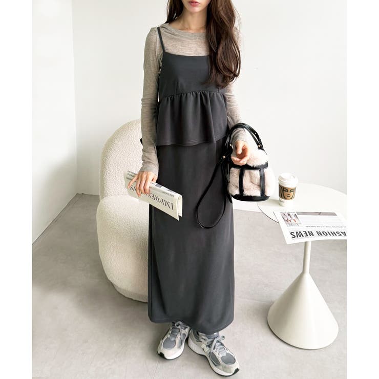 楽ちん！ペプラムキャミワンピース | GeeRA | 詳細画像44 