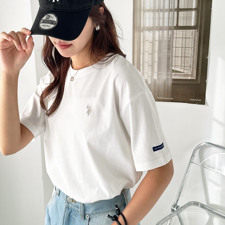 U．S． POLO ASSN．】ワンポイント刺しゅうカラーT