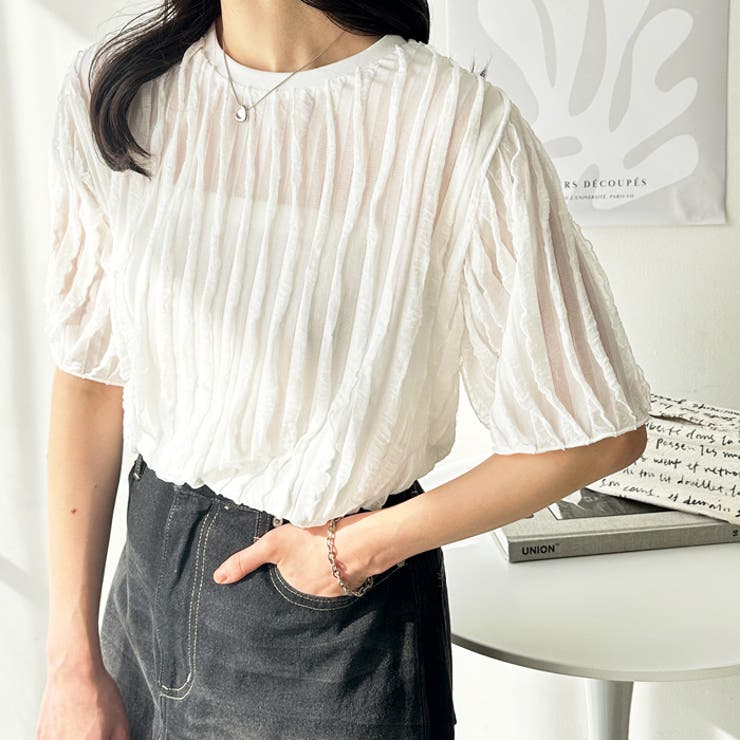 フリルカットソーTシャツ[品番：GERW0010969]｜GeeRA（ジーラ