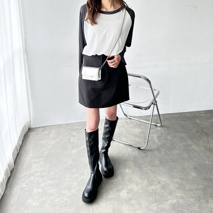 ラグラン切替配色スラブシアーカットソー | GeeRA | 詳細画像30 