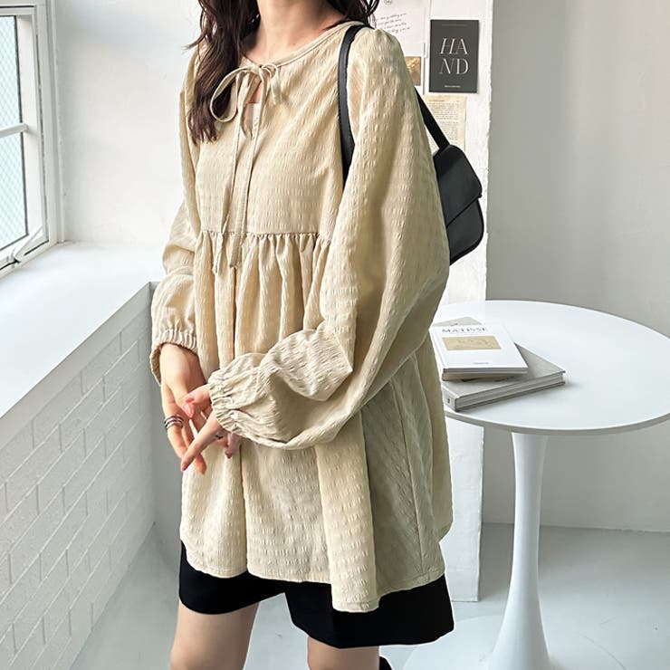 前後２ＷＡＹリボンペプラムチュニックブラウス | GeeRA | 詳細画像25 