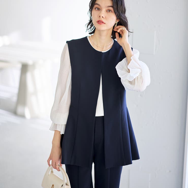 \\SALE//  完売品【新品・タグ付き】ペプラムセットアップ 入卒式/セレモニー】ペプラムベストセットアップスーツ[品番