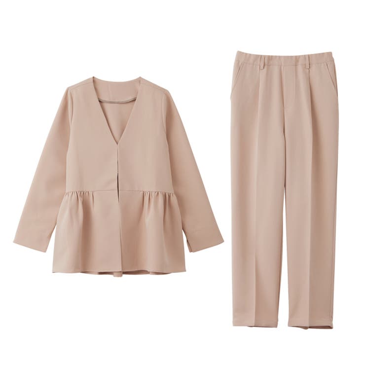 【２点セット】ペプラムジャケットセットアップスーツ | GeeRA | 詳細画像28 