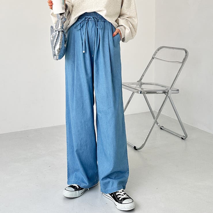楽にはける！イージーワイドデニムパンツ [品番：GERW0010899