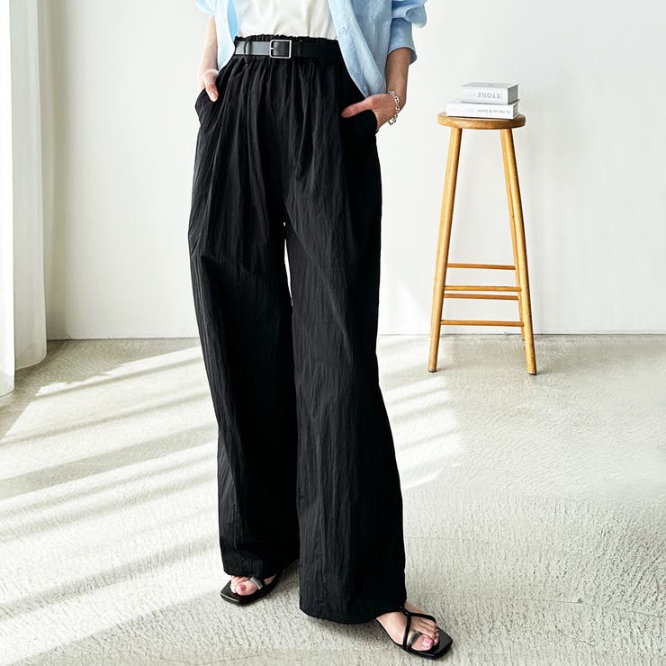 さらとろ素材が嬉しい！ダブルタックワイドイージーパンツ | GeeRA | 詳細画像9 