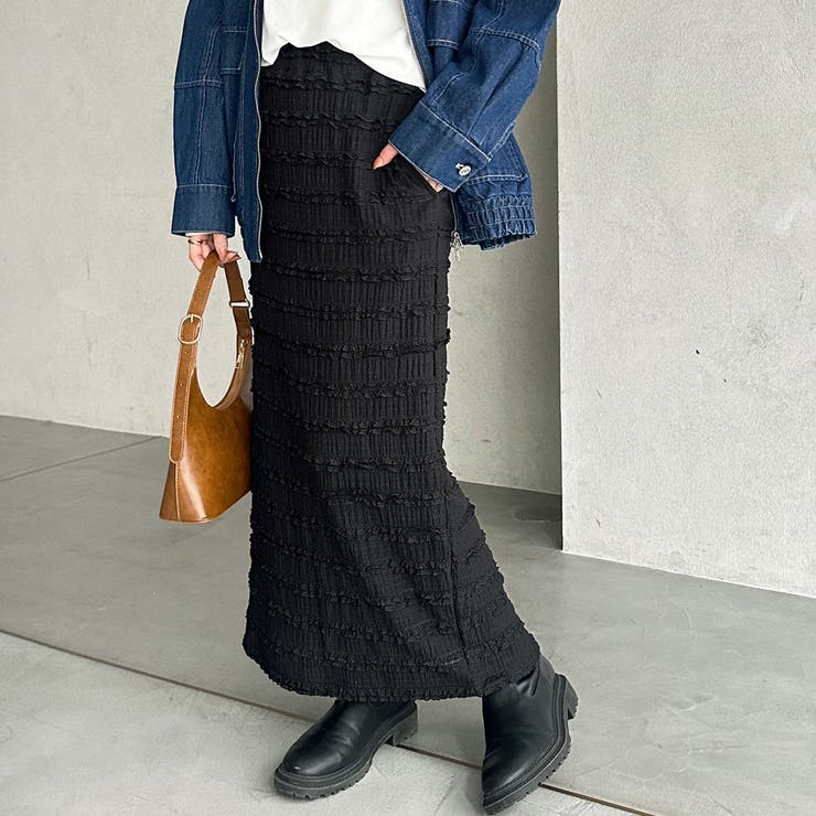 すっきりオシャレ見え！ジャカードレースタイトスカート | GeeRA | 詳細画像5 