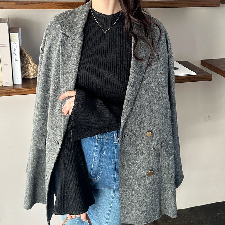 フレア袖ラメリブショートニットトップス | GeeRA | 詳細画像11 