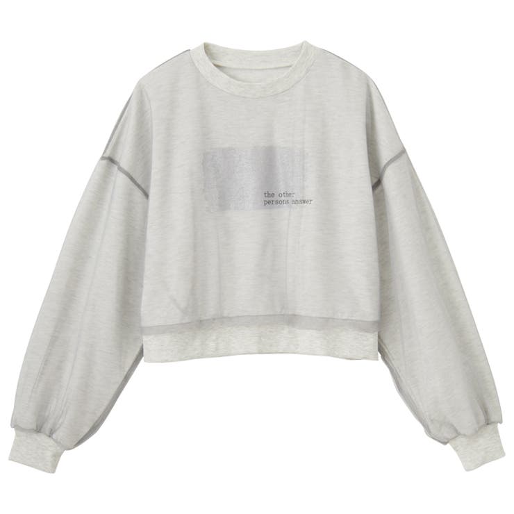 チュールカバー箔プリントスウェット[品番：GERW0010889]｜GeeRA