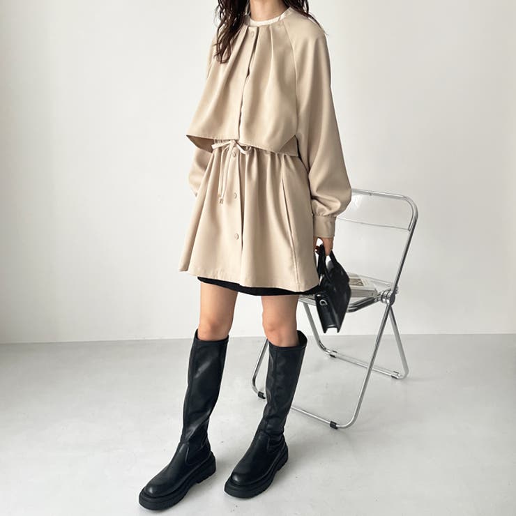 ケープデザインミドル丈トレンチコート | GeeRA | 詳細画像14 