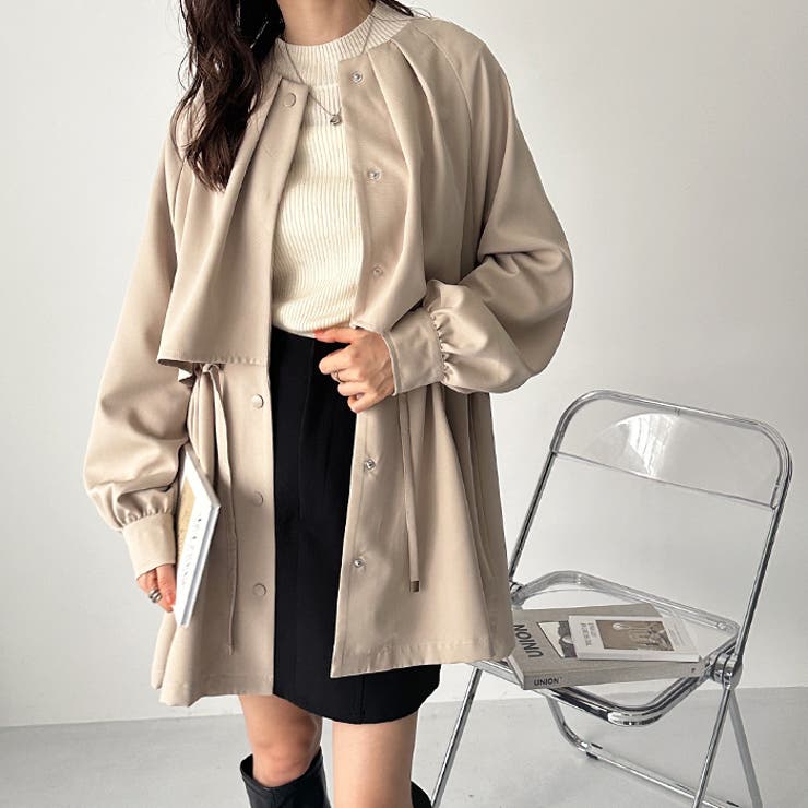 ケープデザインミドル丈トレンチコート | GeeRA | 詳細画像4 
