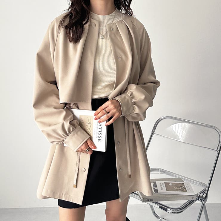 ケープデザインミドル丈トレンチコート | GeeRA | 詳細画像5 