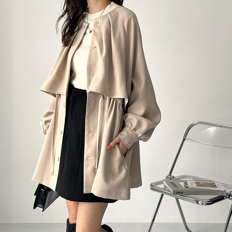 ケープデザインミドル丈トレンチコート | GeeRA | 詳細画像6 