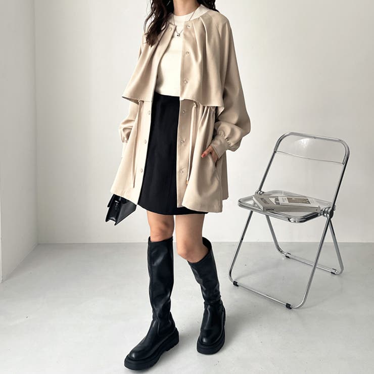 ケープデザインミドル丈トレンチコート | GeeRA | 詳細画像7 