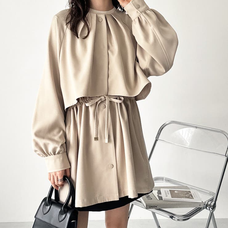 ケープデザインミドル丈トレンチコート | GeeRA | 詳細画像10 