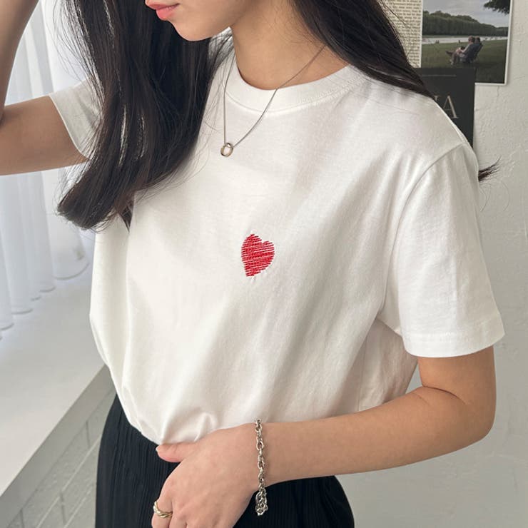 綿１００％アソートワンポイント刺しゅう半袖Ｔシャツ | GeeRA | 詳細画像2 