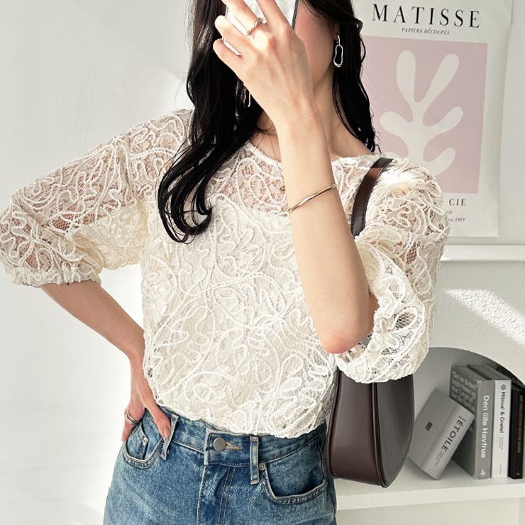 アイボリー | 前後２ＷＡＹコードシアーレースプルオーバー | GeeRA