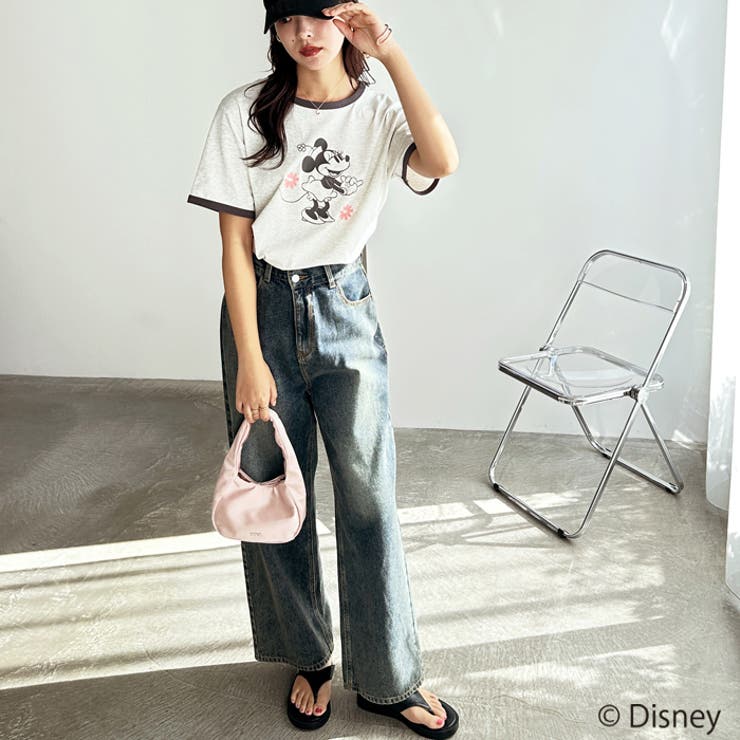 FIRST MOOD】【Disney】別注リンガープリントTシャツ