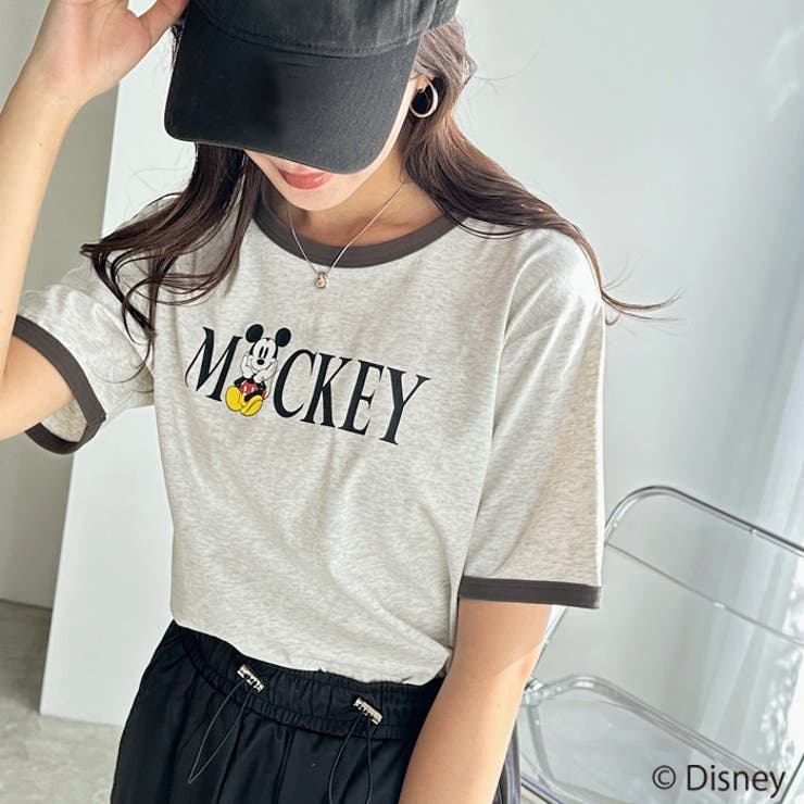 FIRST MOOD】【Disney】別注リンガープリントTシャツ FIRST MOOD】【Disney】別注リンガープリントTシャツ