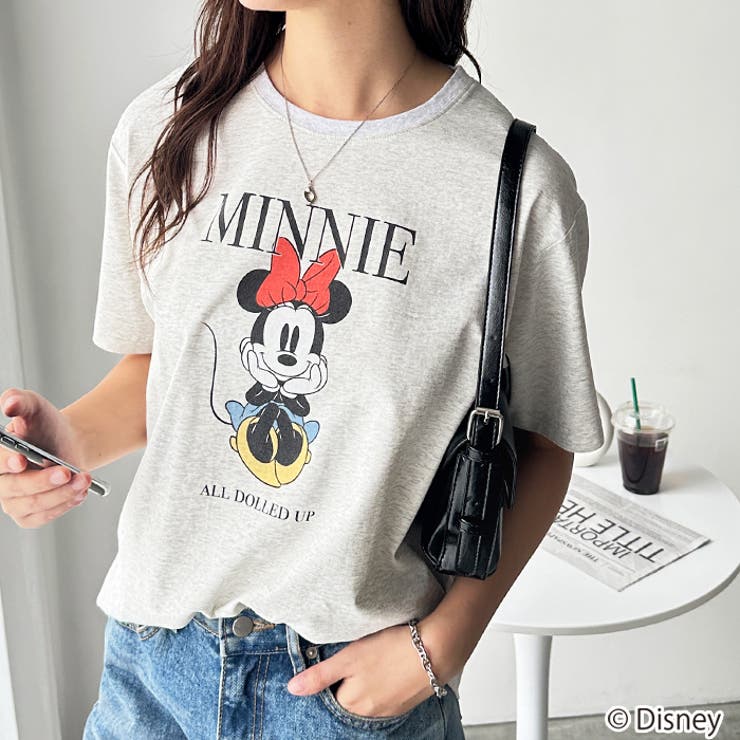 ヴィンテージ ディズニー ミッキー ドット プリント Tシャツ Disney】別注 ミッキーマウス オールドグラフィックプリントT