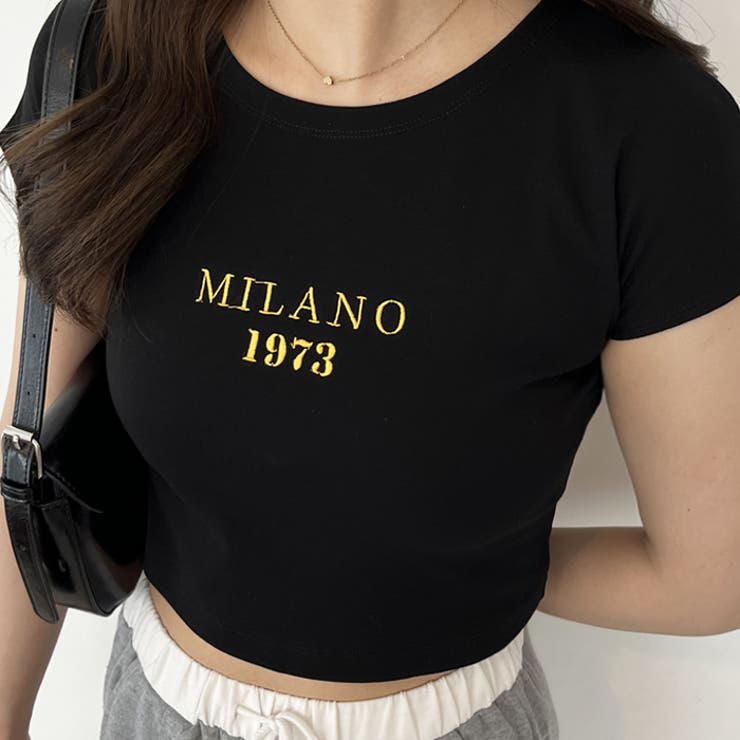 【nelliy.】刺しゅうロゴコンパクトＴシャツ | GeeRA | 詳細画像17 