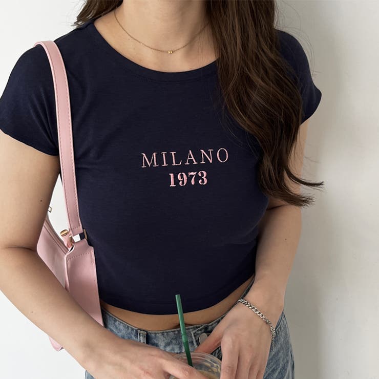 【nelliy.】刺しゅうロゴコンパクトＴシャツ | GeeRA | 詳細画像9 