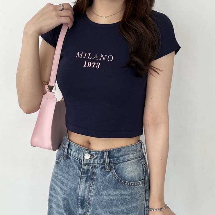 tシャツ コンパクトスムースビーズ刺繍ロゴＴシャツ レディース coca tシャツ スムースコンパクトミニTシャツ レディース