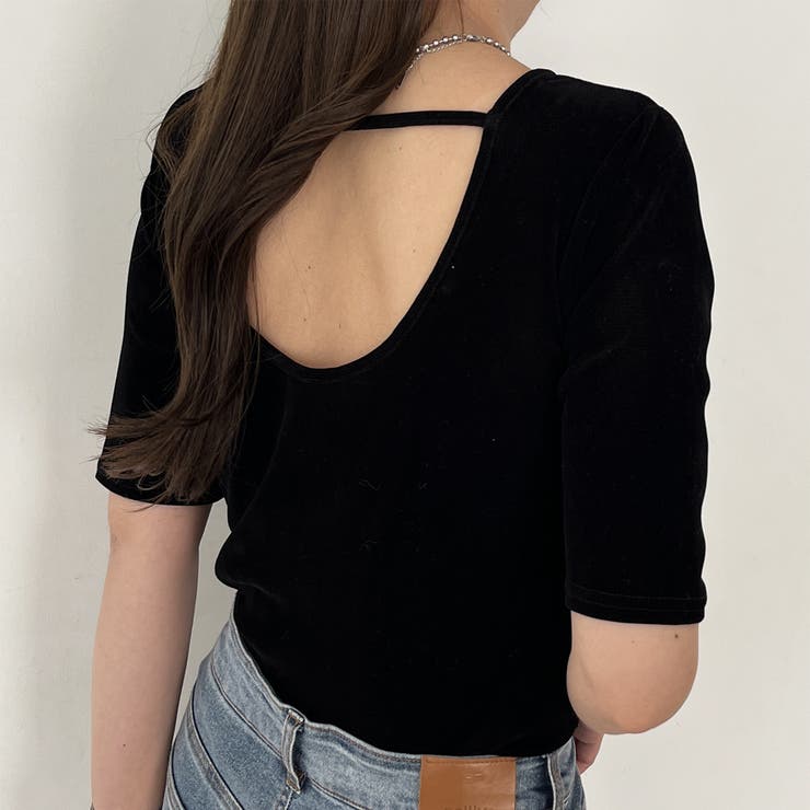 【nelliy.】ベロアバックオープンカットソー | GeeRA | 詳細画像18 